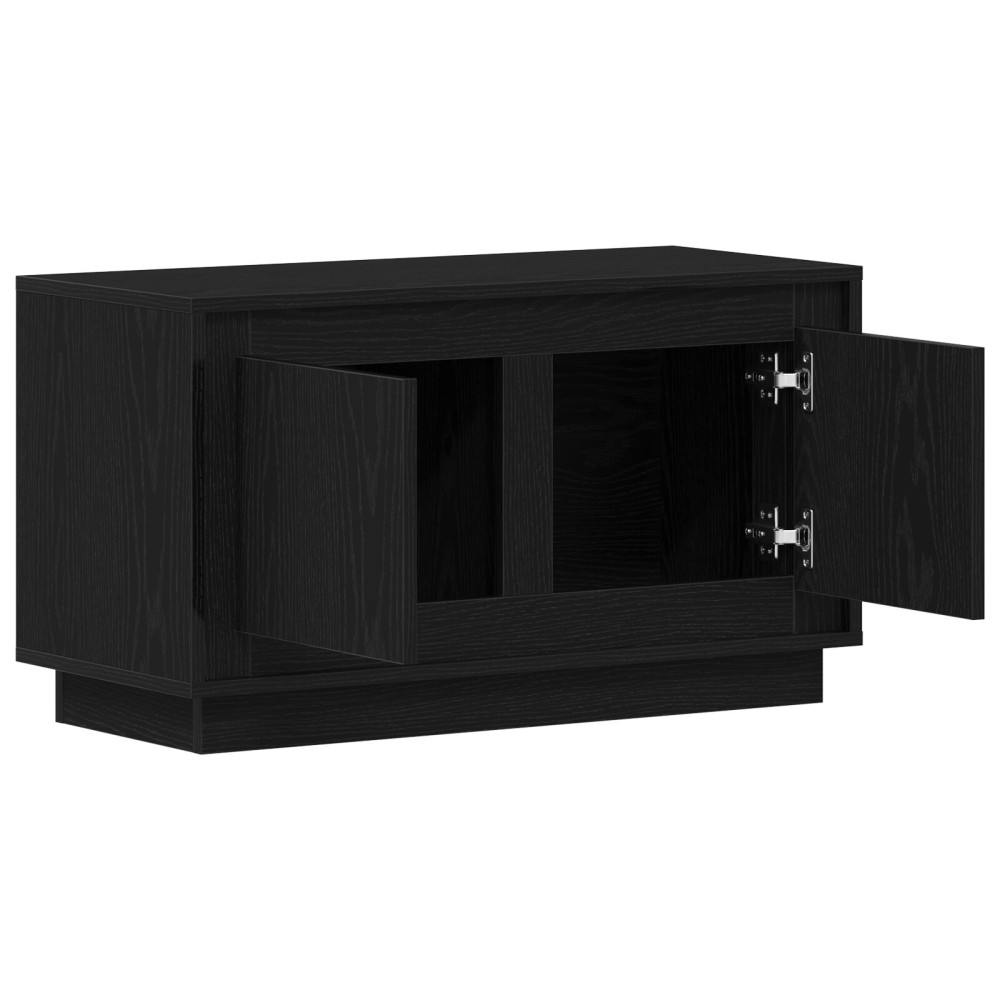Produktbild för TV-skåp Svart ek 80 x 35 x 45 cm Konstruerat trä