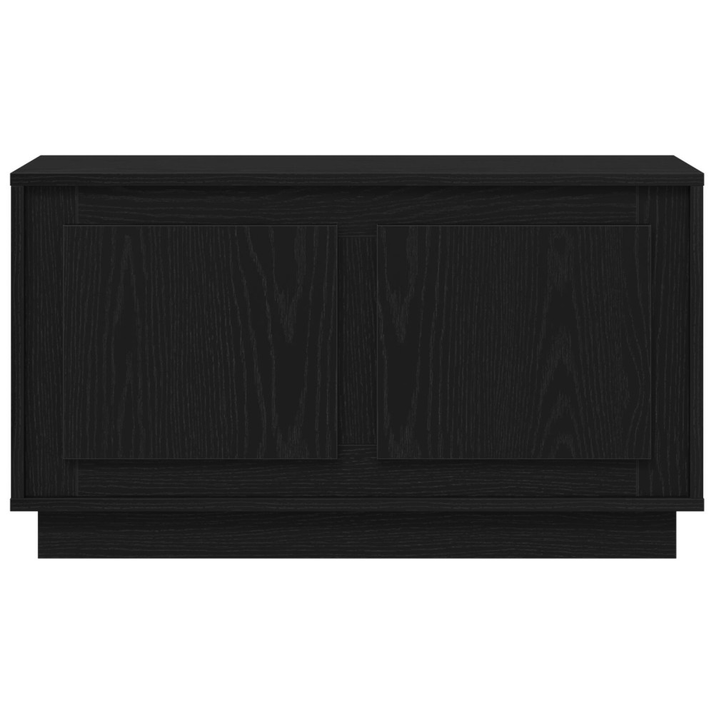 Produktbild för TV-skåp Svart ek 80 x 35 x 45 cm Konstruerat trä