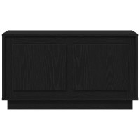 Produktbild för TV-skåp Svart ek 80 x 35 x 45 cm Konstruerat trä
