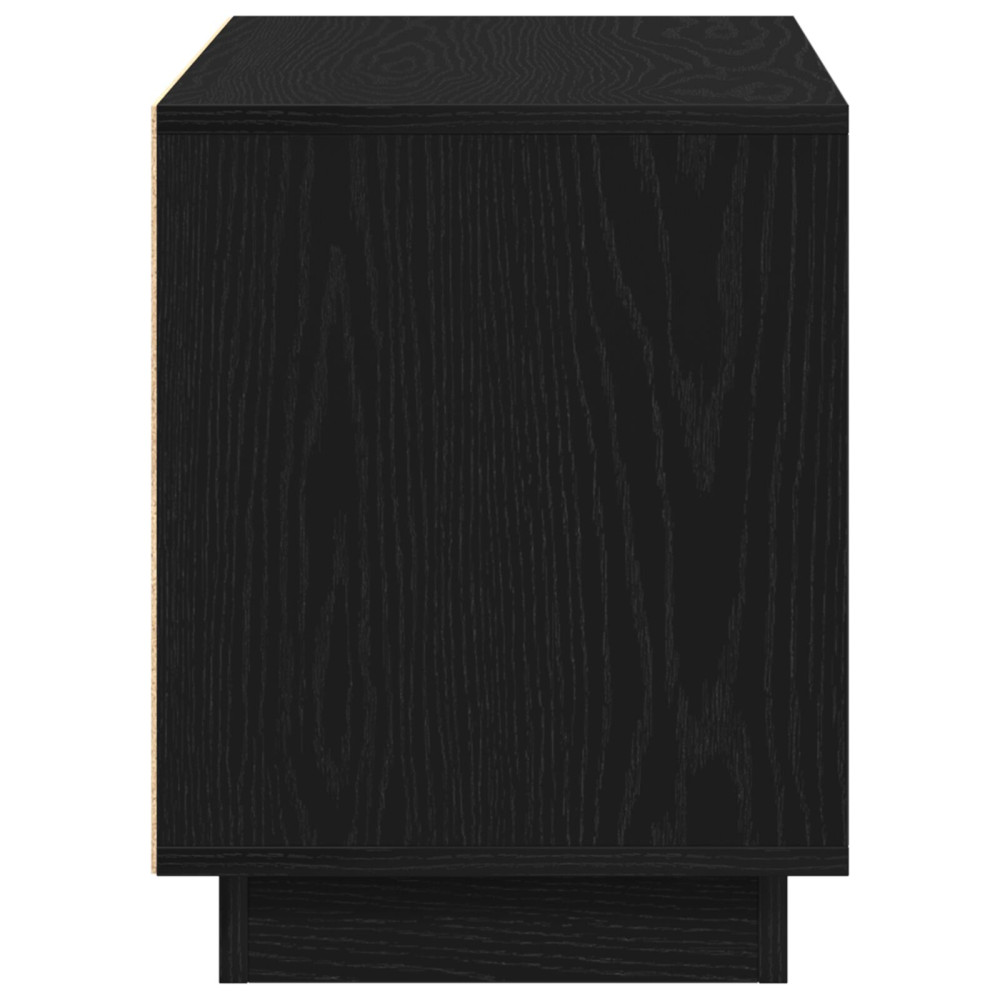 Produktbild för TV-skåp Svart ek 80 x 35 x 45 cm Konstruerat trä