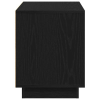 Produktbild för TV-skåp Svart ek 80 x 35 x 45 cm Konstruerat trä