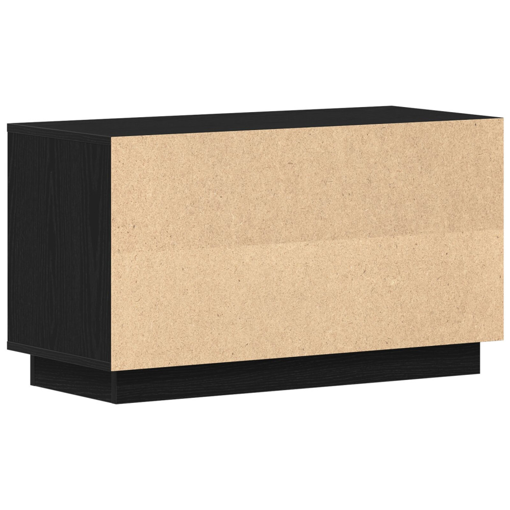 Produktbild för TV-skåp Svart ek 80 x 35 x 45 cm Konstruerat trä