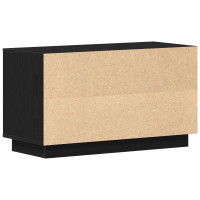 Produktbild för TV-skåp Svart ek 80 x 35 x 45 cm Konstruerat trä