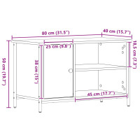 Produktbild för TV-skåp 80 x 40 x 50 cm artisan ek Konstruerat trä