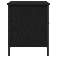Produktbild för TV-skåp Svart ek 80 x 40 x 50 cm Konstruerat trä