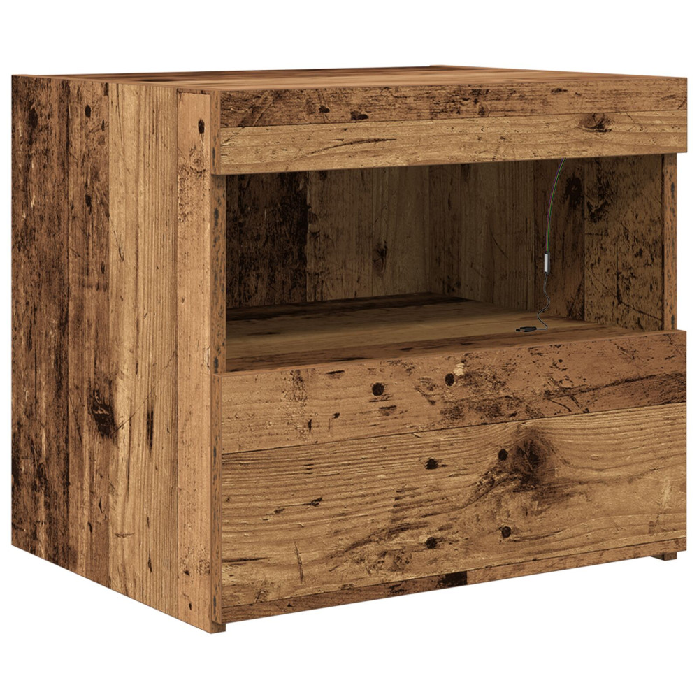 Produktbild för Nattduksbord Gammalt trä 50 x 40 x 45 cm Konstruerat trä
