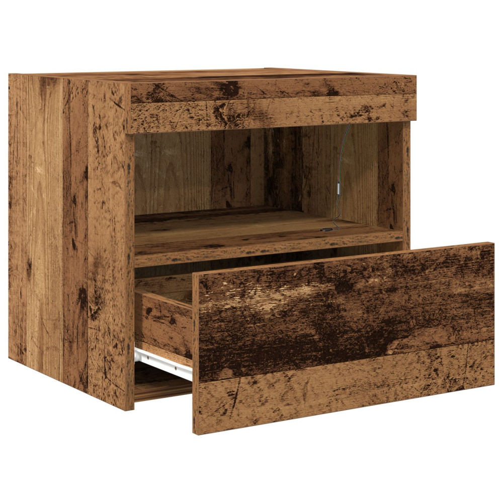 Produktbild för Nattduksbord Gammalt trä 50 x 40 x 45 cm Konstruerat trä