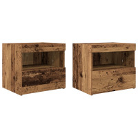 Produktbild för Nattduksbord 2 pcs Gammalt trä 50 x 40 x 45 cm Konstruerat trä