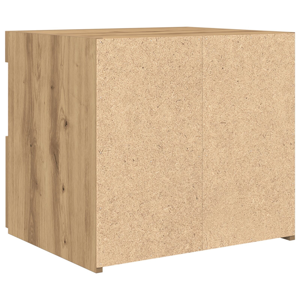 Produktbild för Nattduksbord 2 pcs Artisan Ek 50 x 40 x 45 cm Konstruerat trä