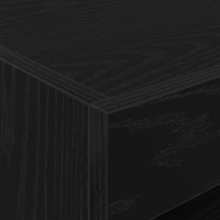 Produktbild för Nattduksbord 2 pcs Svart Ek 50 x 40 x 45 cm Konstruerat trä