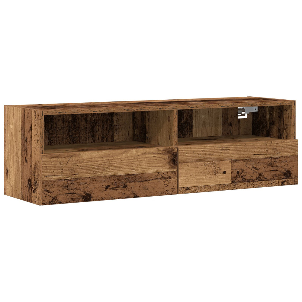 Produktbild för TV Vägghylla Gammalt trä 100 x 30 x 30 cm Konstruerat trä