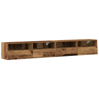 Produktbild för TV Vägghylla 2 pcs Gammalt trä 100 x 30 x 30 cm Konstruerat trä