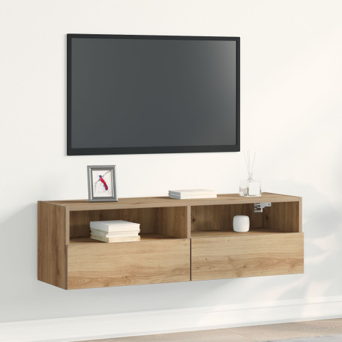 vidaXL TV Vägghylla 100 x 30 x 30 cm artisan ek Konstruerat trä