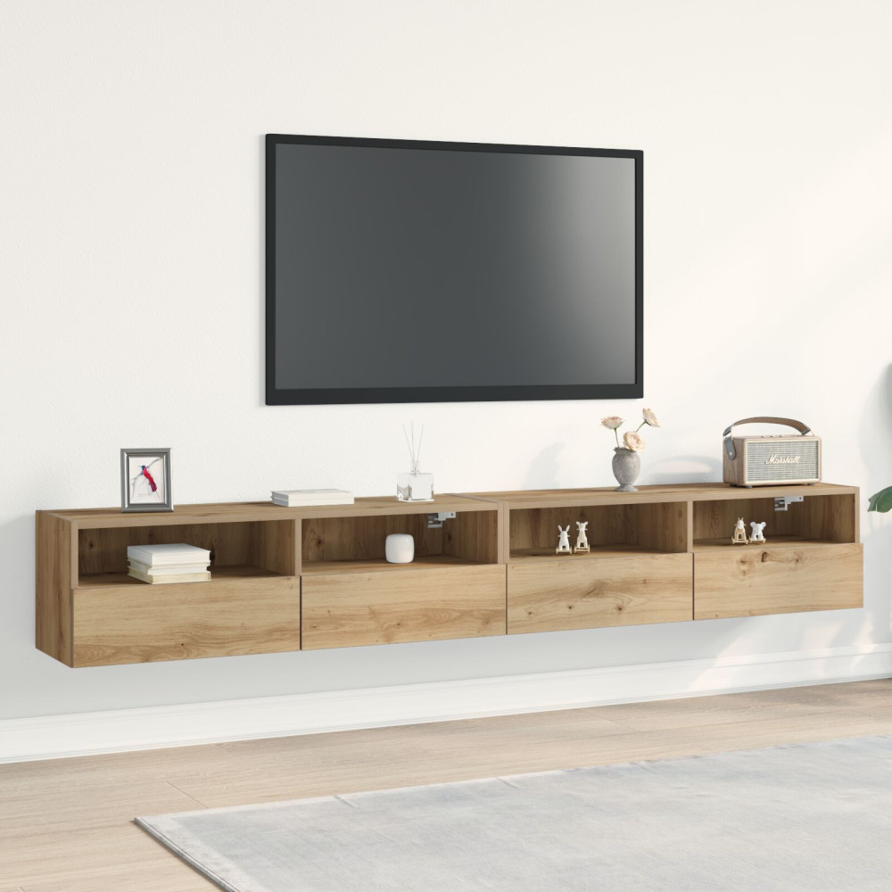 Produktbild för TV Vägghylla 2 pcs artisan ek Konstruerat trä