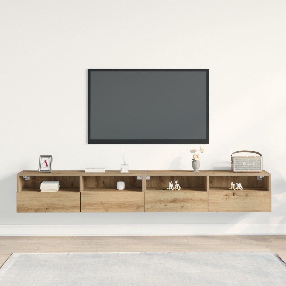 Produktbild för TV Vägghylla 2 pcs artisan ek Konstruerat trä