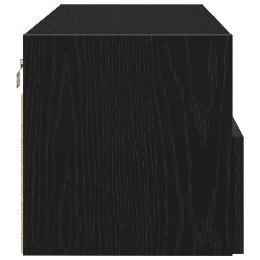 Produktbild för TV Vägghylla 2 pcs Svart ek 100 x 30 x 30 cm Konstruerat trä