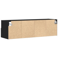 Produktbild för TV Vägghylla 2 pcs Svart ek 100 x 30 x 30 cm Konstruerat trä