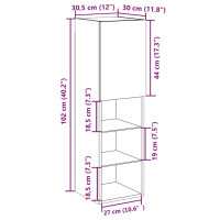 Produktbild för TV-bänkset med LED Svart Ek 30,5 x 30 x 102 cm Konstruerat trä