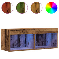 Produktbild för TV-bänkset 2 pcs Gammalt trä 80 x 30 x 30 cm Konstruerat trä