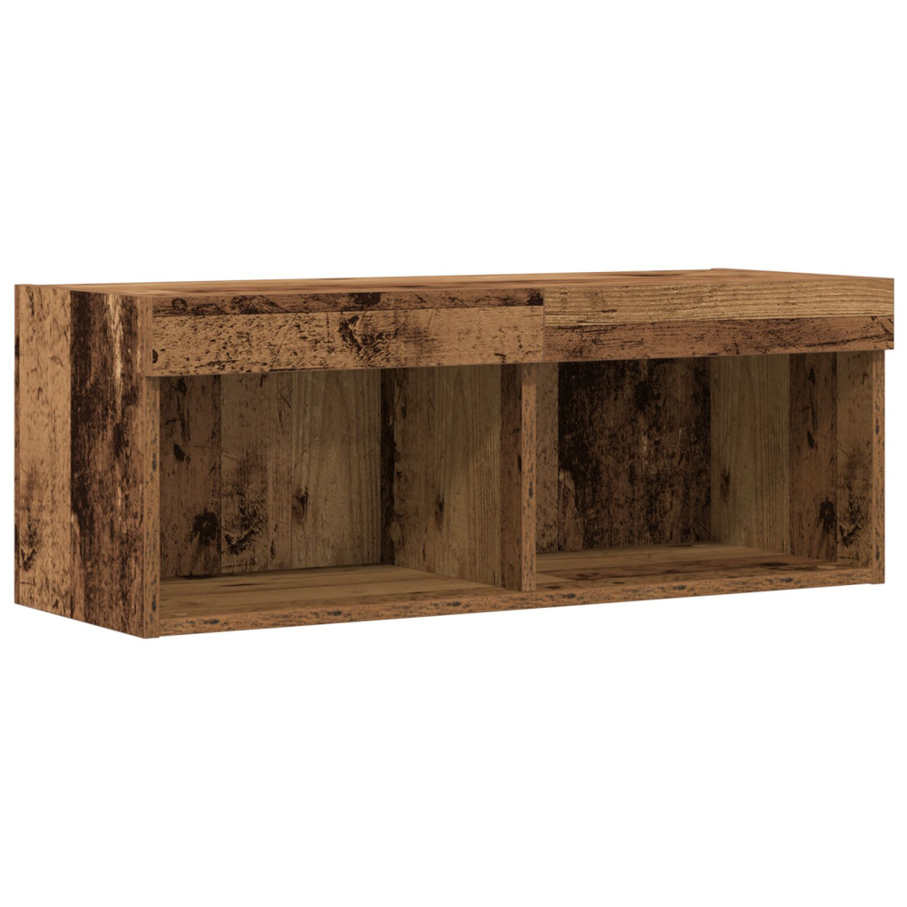 Produktbild för TV-bänkset 2 pcs Gammalt trä 80 x 30 x 30 cm Konstruerat trä