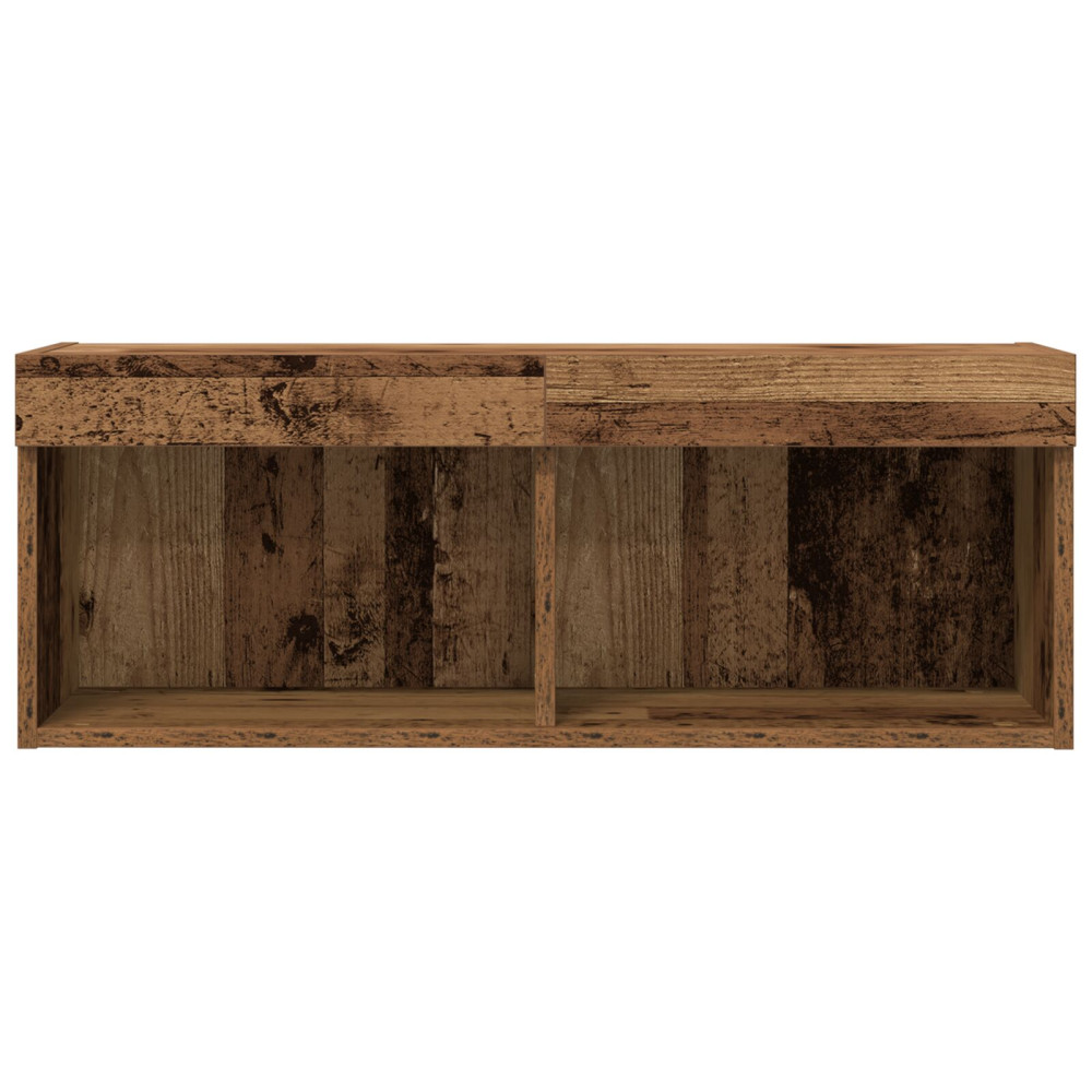 Produktbild för TV-bänkset 2 pcs Gammalt trä 80 x 30 x 30 cm Konstruerat trä