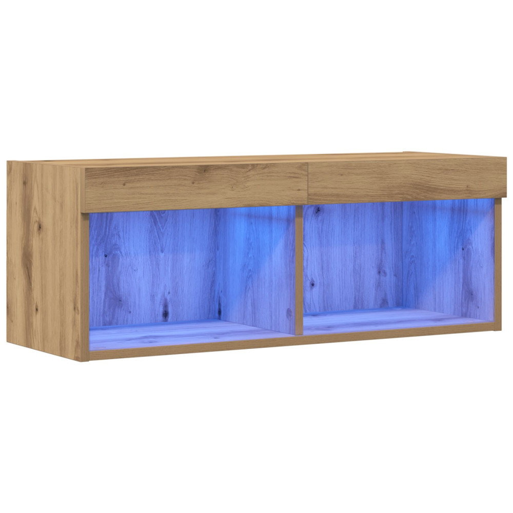 Produktbild för TV-bänkset 80 x 30 x 30 cm artisan ek Konstruerat trä