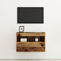 Produktbild för TV Vägghylla Gammalt trä 60 x 30 x 40 cm Konstruerat trä