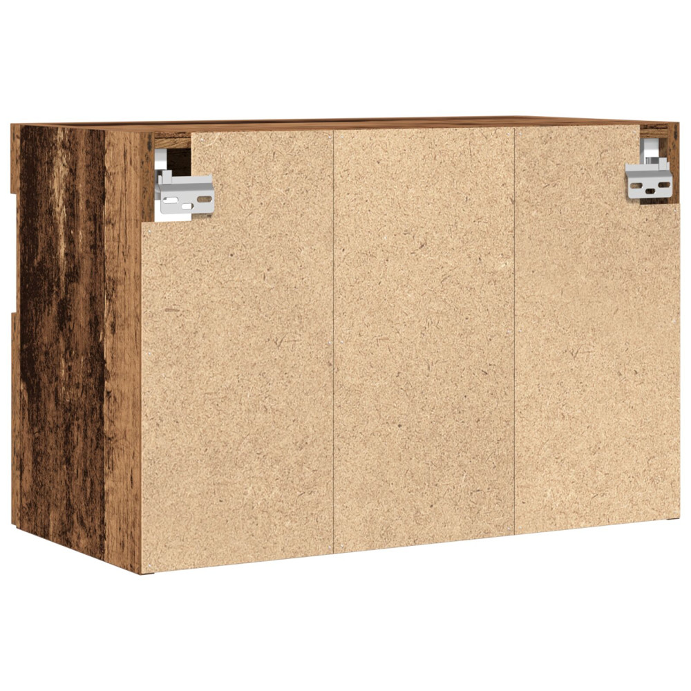 Produktbild för TV Vägghylla Gammalt trä 60 x 30 x 40 cm Konstruerat trä