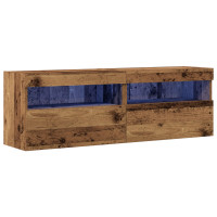 Produktbild för TV Vägghylla 2 pcs Gammalt trä 60 x 30 x 40 cm Konstruerat trä