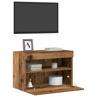 Produktbild för TV Vägghylla 2 pcs Gammalt trä 60 x 30 x 40 cm Konstruerat trä
