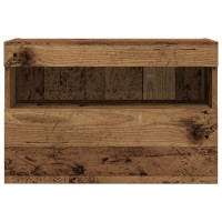 Produktbild för TV Vägghylla 2 pcs Gammalt trä 60 x 30 x 40 cm Konstruerat trä