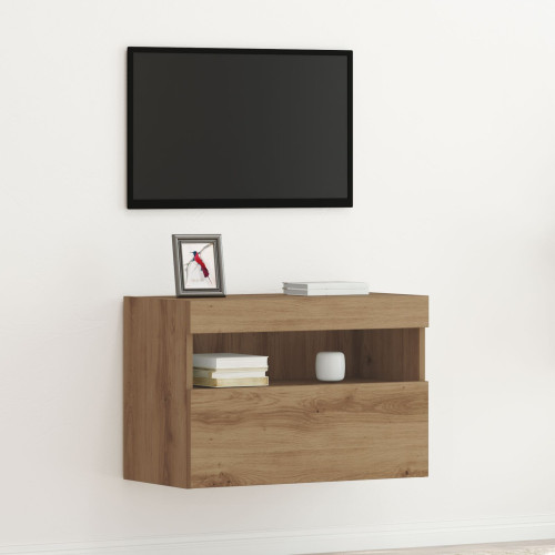 vidaXL TV Vägghylla 60 x 30 x 40 cm artisan ek Konstruerat trä