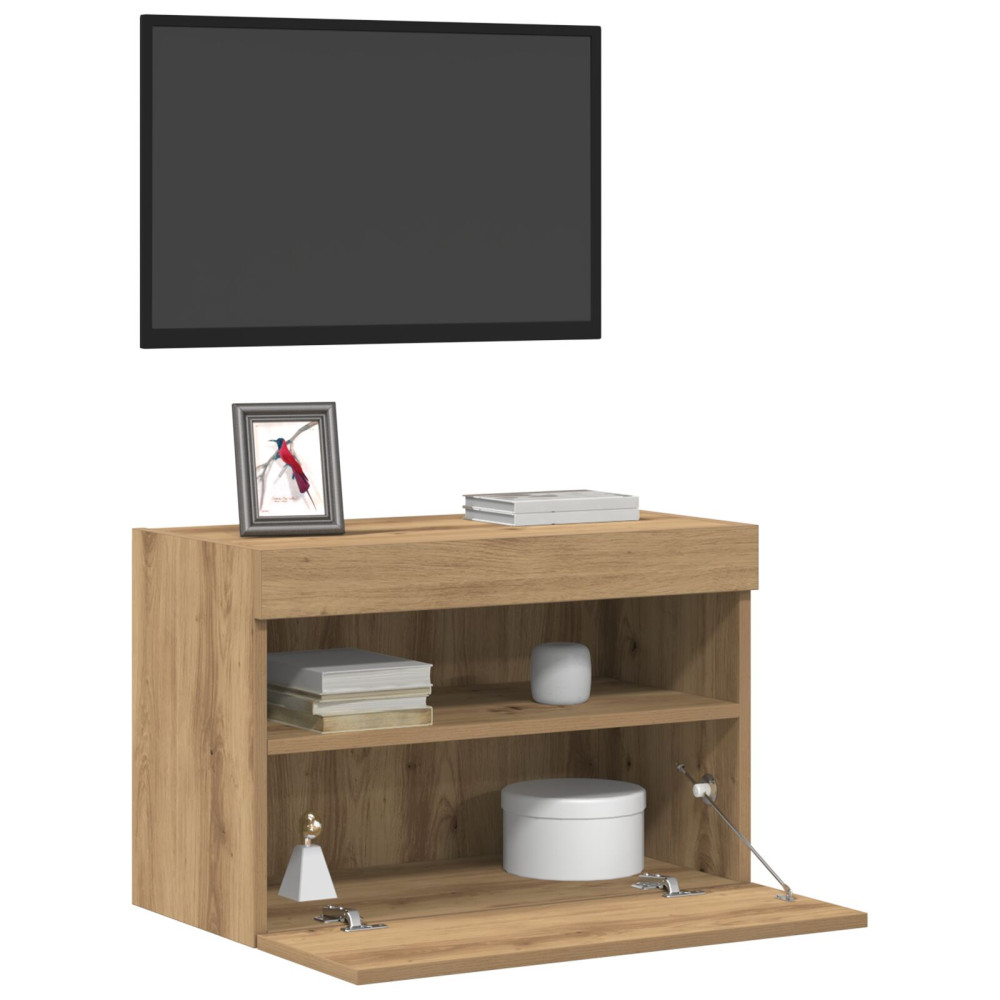 Produktbild för TV Vägghylla 2 pcs artisan ek Konstruerat trä