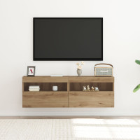 Produktbild för TV Vägghylla 2 pcs artisan ek Konstruerat trä