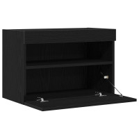 Produktbild för TV Vägghylla 2 pcs Svart ek 60 x 30 x 40 cm Konstruerat trä