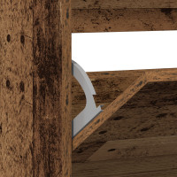 Produktbild för Skoskåp med hylla Gammalt trä 80 x 21 x 87,5 cm Konstruerat trä