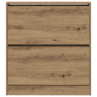 Produktbild för Skoskåp med hylla Rökt ek 80 x 21 x 87,5 cm Konstruerat trä