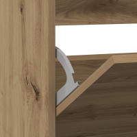 Produktbild för Skoskåp med hylla Rökt ek 80 x 21 x 87,5 cm Konstruerat trä
