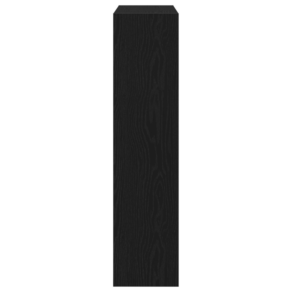 Produktbild för Skoskåp med hylla Svart Ek 80 x 21 x 87,5 cm Konstruerat trä