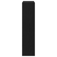 Produktbild för Skoskåp med hylla Svart Ek 80 x 21 x 87,5 cm Konstruerat trä