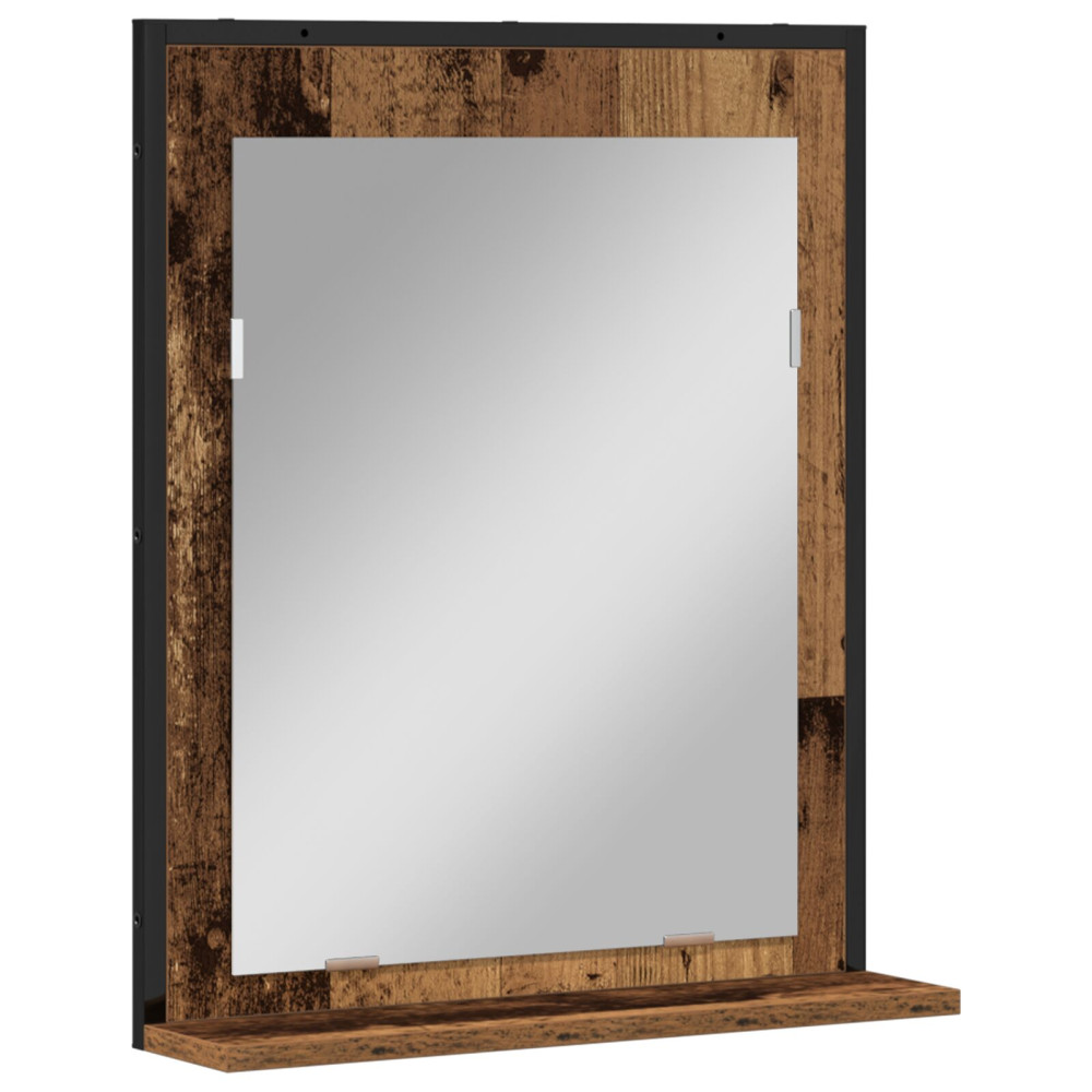 Produktbild för Spegel Gammalt trä 50 x 12 x 60 cm Glas och konstruerat trä