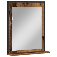 Produktbild för Spegel Gammalt trä 50 x 12 x 60 cm Glas och konstruerat trä
