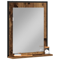 Produktbild för Spegel Gammalt trä 50 x 12 x 60 cm Glas och konstruerat trä