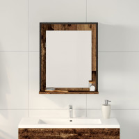Produktbild för Spegel Gammalt trä 50 x 12 x 60 cm Glas och konstruerat trä