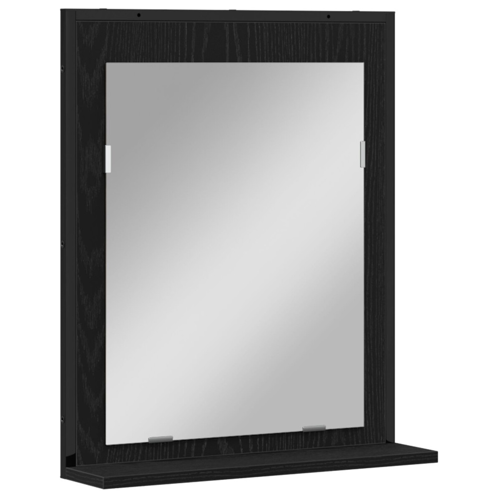 Produktbild för Spegel Svart ek 50 x 12 x 60 cm Glas och konstruerat trä