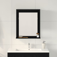 Produktbild för Spegel Svart ek 50 x 12 x 60 cm Glas och konstruerat trä