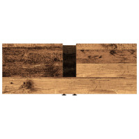 Produktbild för Badrumsskåp med handfat med lagring Gammalt trä 80 x 30 x 60 cm