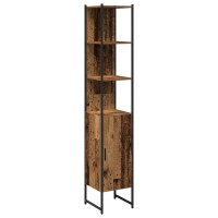 Produktbild för Badrumsskåp Gammalt trä 33 x 33 x 185,5 cm Konstruerat trä