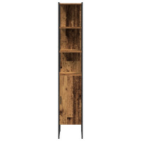 Produktbild för Badrumsskåp Gammalt trä 33 x 33 x 185,5 cm Konstruerat trä