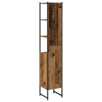 Produktbild för Badrumsskåp Gammalt trä 33 x 33 x 185,5 cm Konstruerat trä